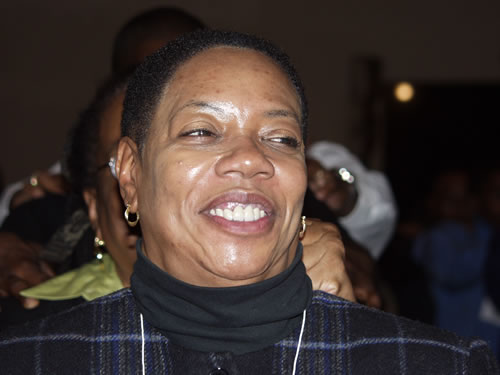 Sister enjoying massage, New York City Black Business Seminar