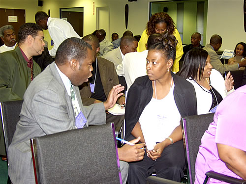 Audience roleplaying, Atlanta, Georgia Black Business Seminar