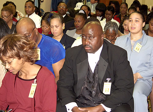Audience listening, Los Angeles, California Black Business Seminar
