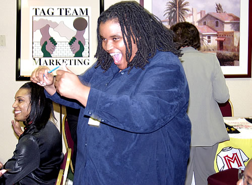 Sister dancing, Los Angeles, California Black Business Seminar