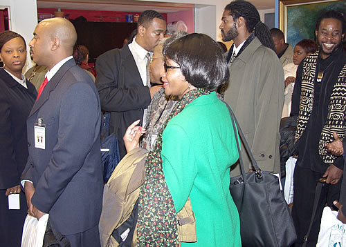 Guests waiting for doors to open, New York City Black Business Seminar