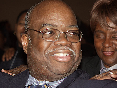 Brother enjoying massage, New York City Black Business Seminar