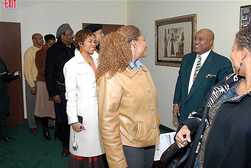 Delxino greets guests as they enter the Holding Room, TAG TEAM Marketing Atlanta Facility Grand Opening