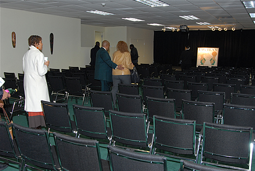 Guests moving to front of the TAG TEAM Presentation Room, TAG TEAM Marketing Atlanta Facility Grand Opening