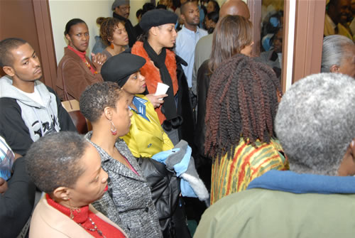 Guests preparing to enter the Conference Room, TAG TEAM Marketing Atlanta Facility Grand Opening