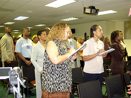 Audience taking notes, Atlanta, Georgia Black Business Seminar
