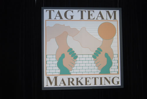 A shot of the TAG TEAM Logo on stage, 2007 TAG Awards Show