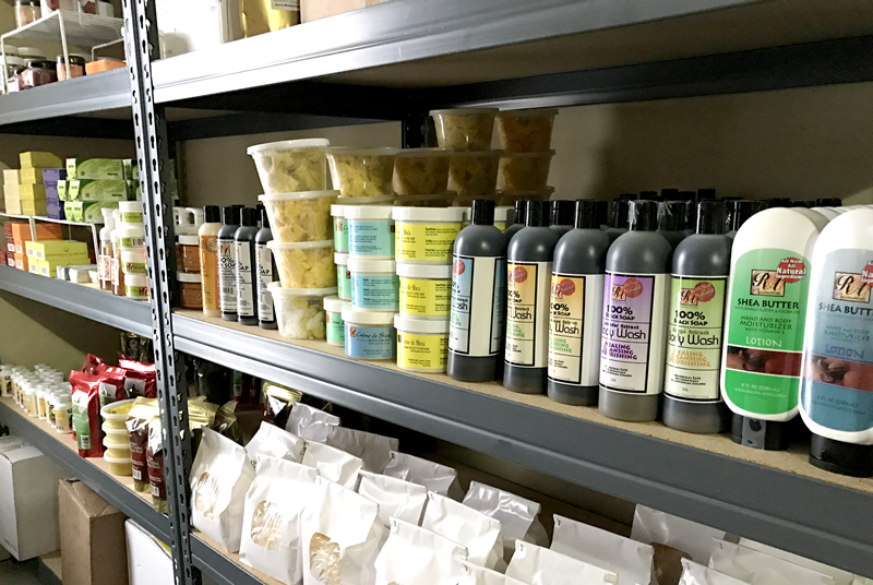 Black-Made Products on Warehouse Shelves