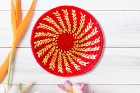 Rwandan Woven Basket - Small - Style 5