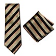 Designer Necktie & Handkerchief - Sleek Style