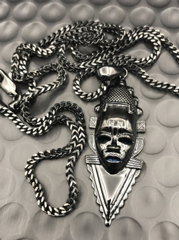 African Mask Necklace