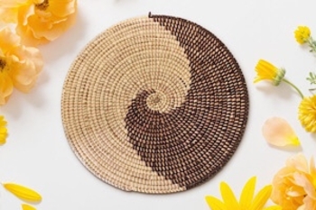 Senegalese Handwoven Spiral Placemat