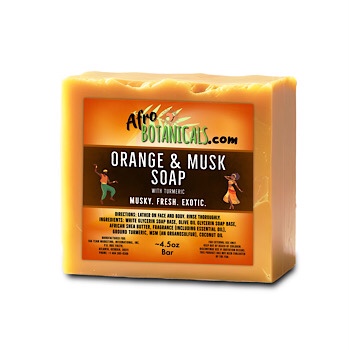 Afro Botanicals Orange Musk Soap (with Turmeric)