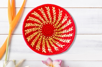 Rwandan Woven Basket - Small - Style 5