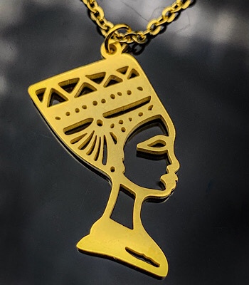 Nefertiti Outline Necklace