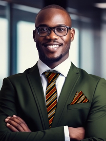 Designer Necktie & Handkerchief - Bold Gold