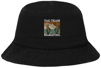 TAG TEAM Marketing Black Bucket Hat