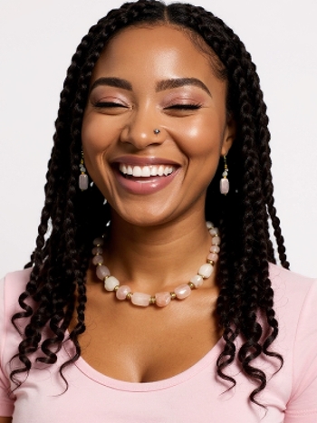 (CLOSEOUT) Subtle Vibrations Necklace & Earrings (with Rose Quartz)