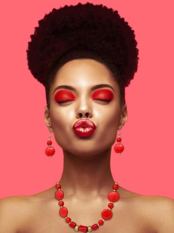 (CLOSEOUT) Coral Fire Necklace & Earrings (with Red Sea Coral)