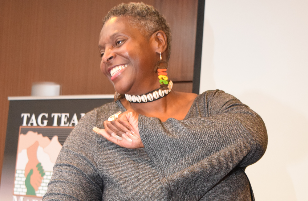 Toni dancing on stage after winning award Toni Dancing on stage