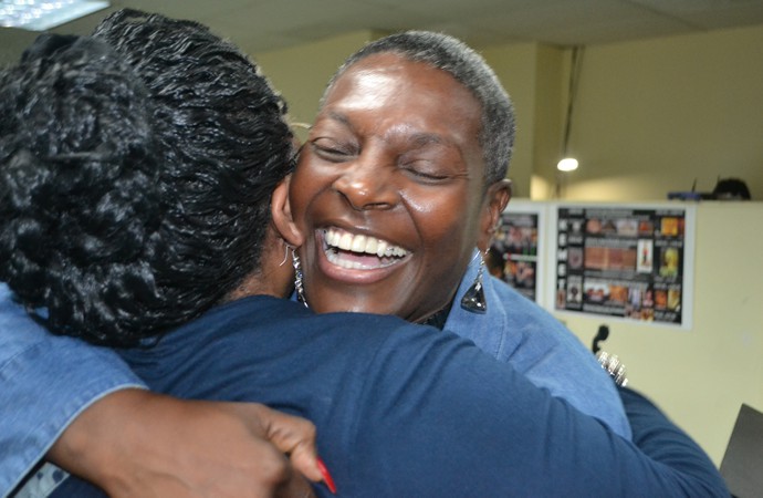 Toni Hugging Sheila Toni Hugging Sheila