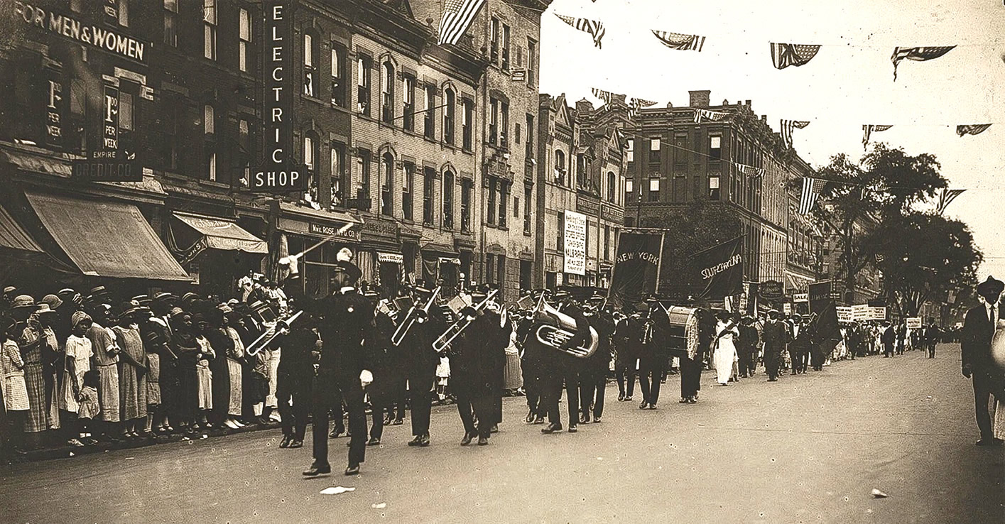 U.N.I.A. Universal Musical Detatchment marching in parade