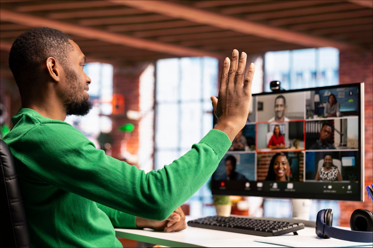 Brother participating in video call