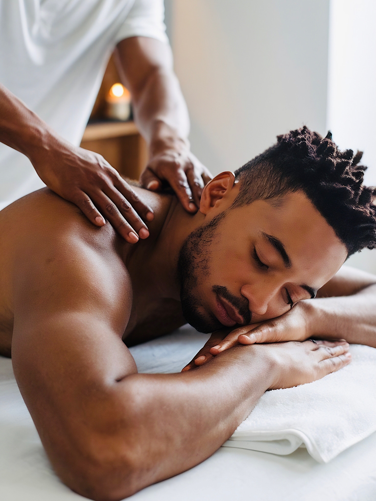 Man being massaged