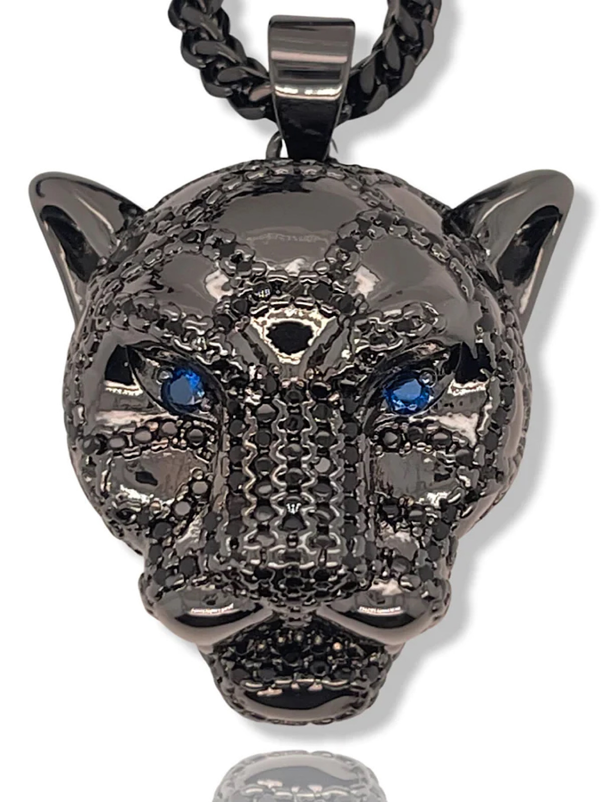 Ancient Aura - Black Panther - Pendant on White Background