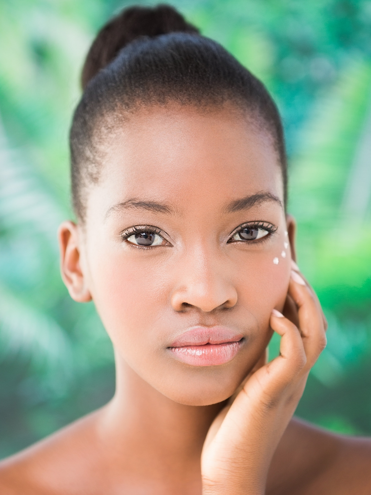 Woman with soft skin