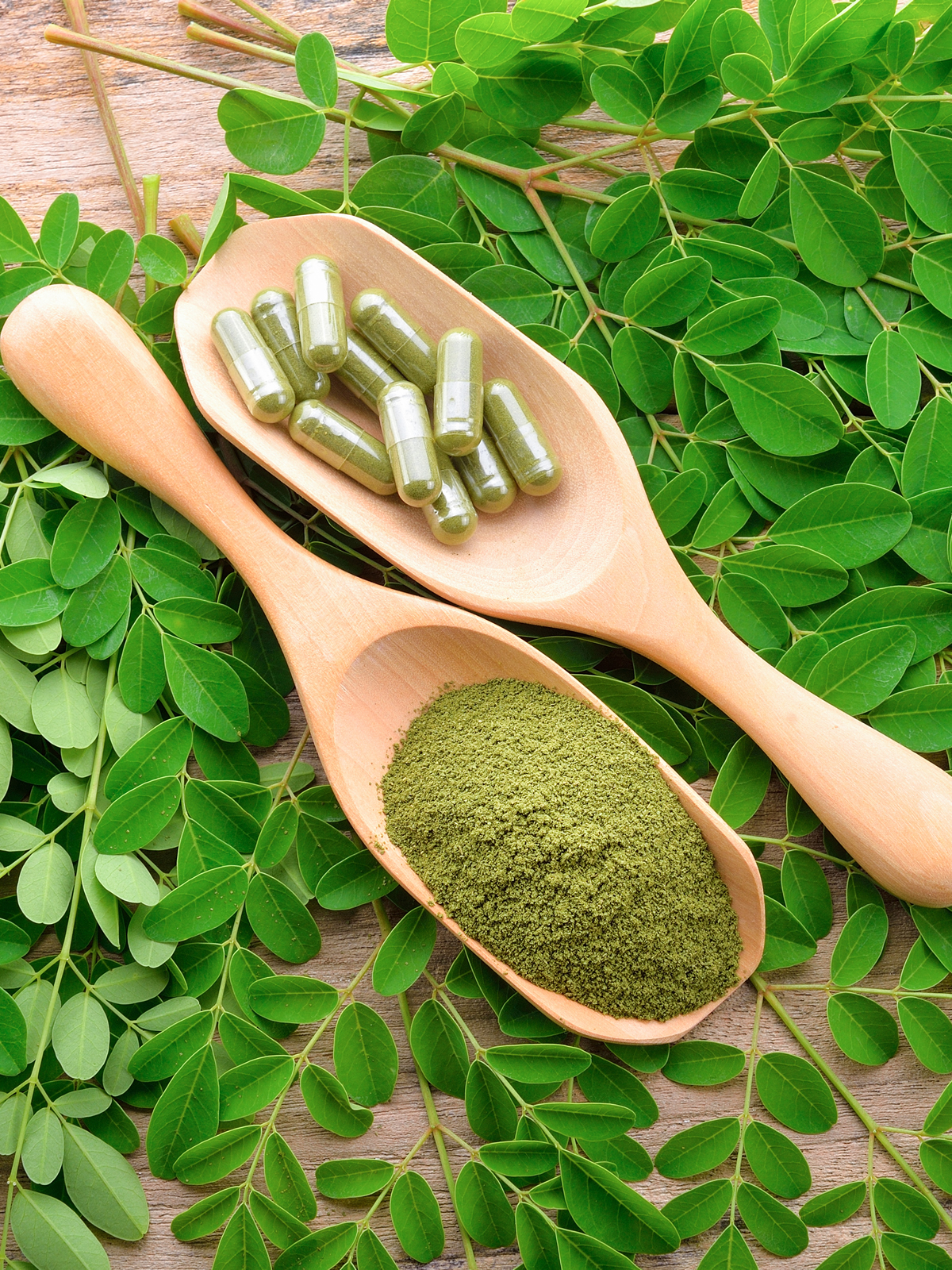 Motherland's Gold Moringa Capsules, Powder, Leaves