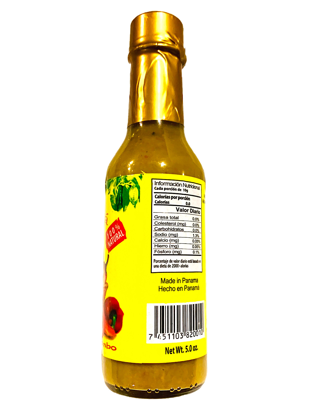 Sista Natural Pepper Sauce - Bottle Nutritional Facts