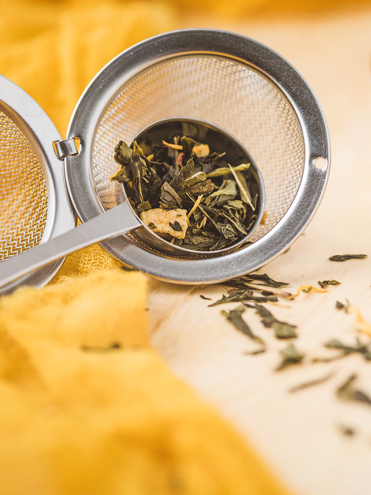 Tea Leaves In Infuser