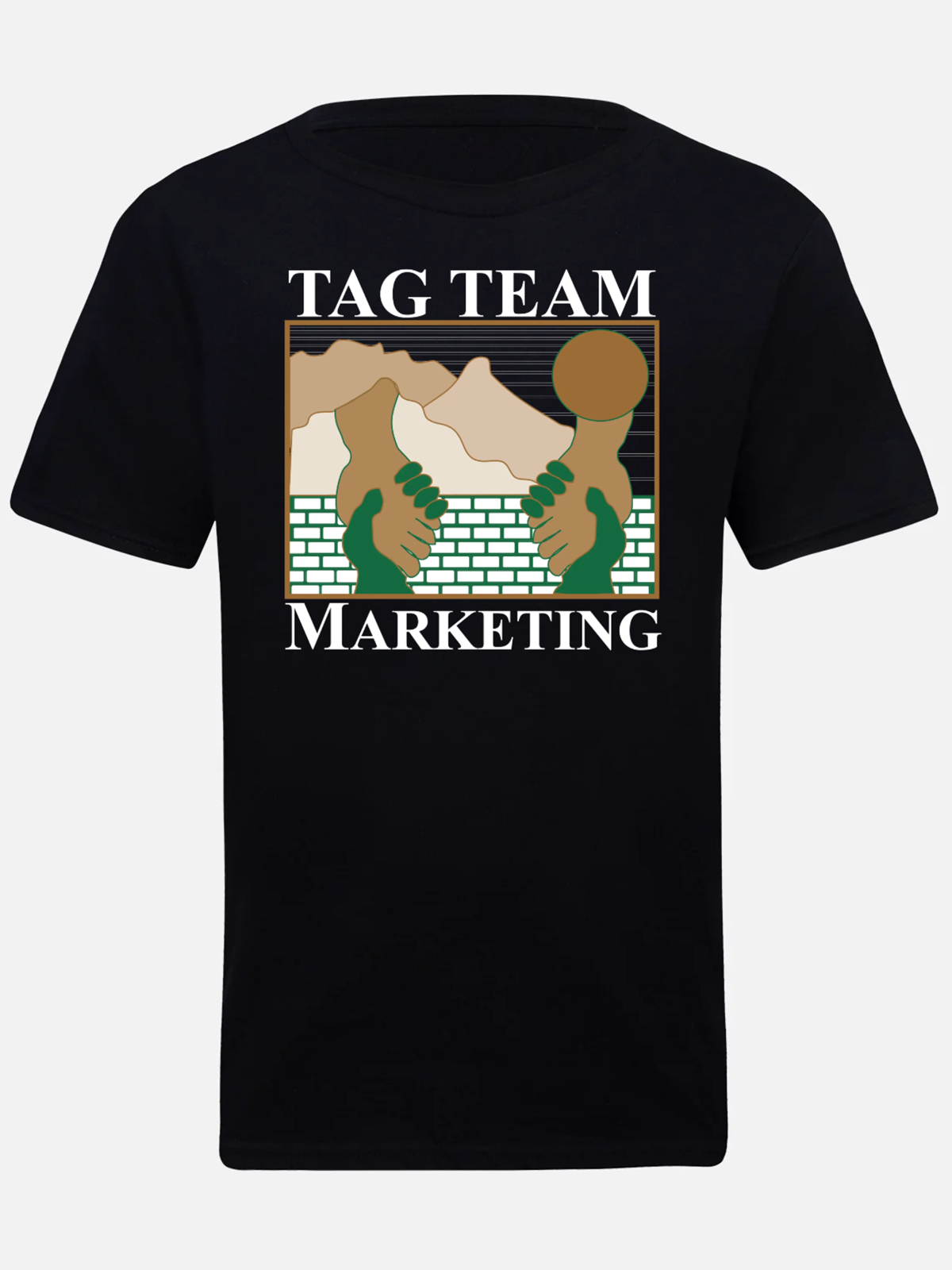 TAG TEAM Marketing Logo T-Shirt Black - Front