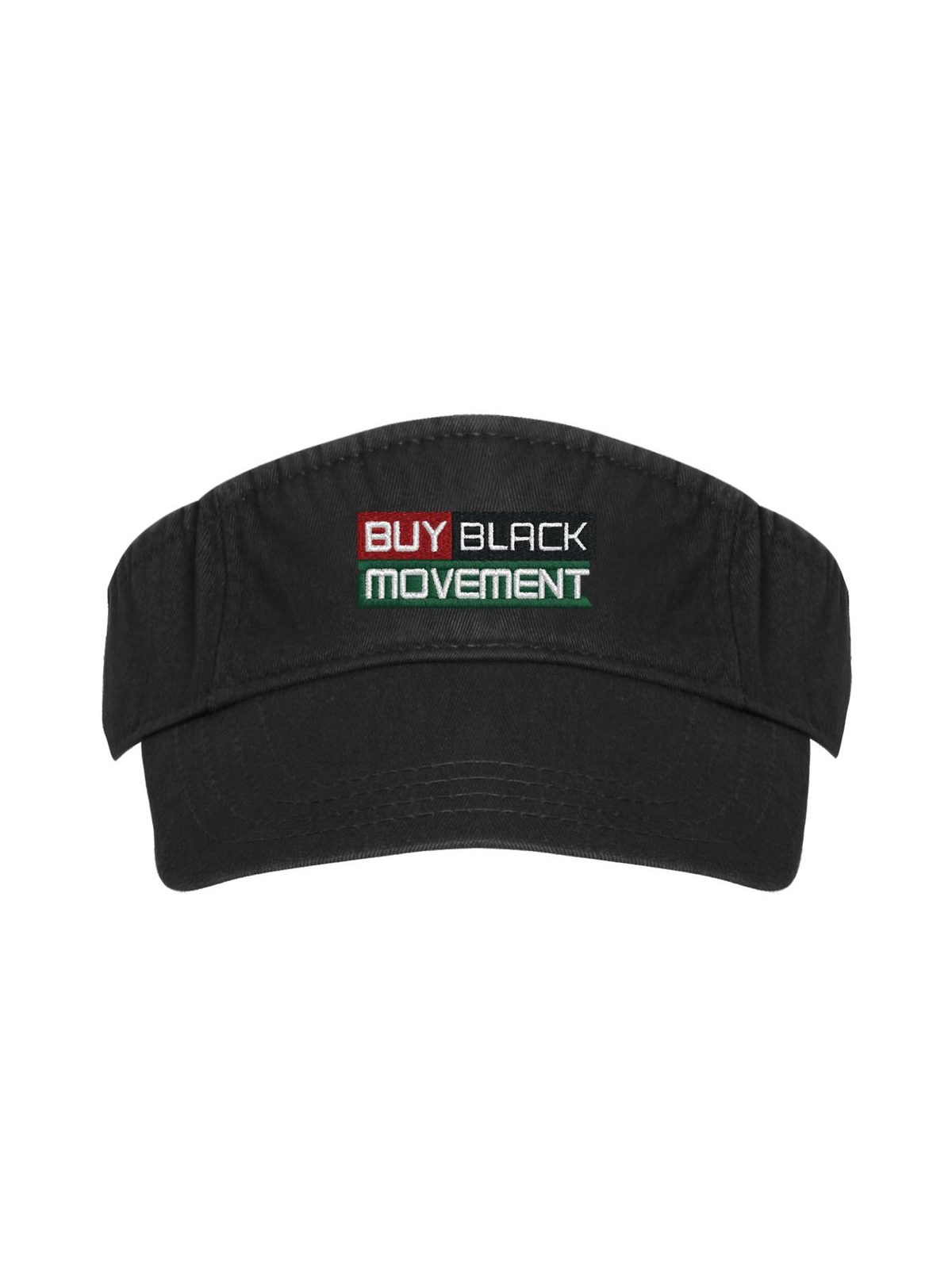 Buy Black Movement Embroidered Visor Front - No Border