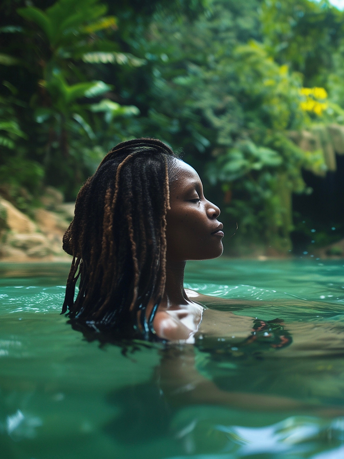 Woman in water